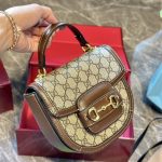 Gucci Horsebit 1955 Mini Top Handle Bag Beige And Ebony ‎14Cm 781387 92Tcg 8563 - Image 3