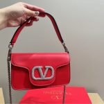 Valentino Locò Small Shoulder Bag In Red - Image 4