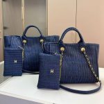 Chanel Shopping Bag Dark Blue 33Cm As3351 B17399 Nzb99 - Image 3