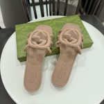Gucci Women's Interlocking G Slide Sandal Light Beige 780307 J8700 2526 - Image 3