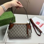 Gucci Gg Emblem Super Mini Shoulder Bag Beige And Brown 24Cm 820696 Fad6L 9758 - Image 3
