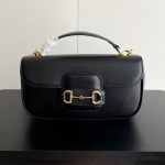 Gucci Horsebit 1955 Small Top Handle Bag Black 22Cm ‎815206 Aaefh 1000 - Image 3
