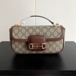 Gucci Horsebit 1955 Small Top Handle Bag Beige And Brown 22Cm - Image 8