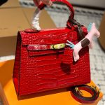 Hermès Kelly 25 Alligator Red 25Cm - Image 3