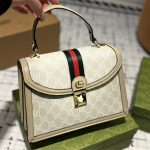 Gucci Ophidia Small Top Handle Bag Beige 25Cm 651055 Uulag 9682 - Image 3