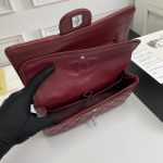 Chanel Classic Double Flap Bag Plum Red 25cm - Image 5