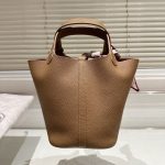 Hermes Picotin Lock 18 Bag Etoupe With Gold 18Cm H056289Cc18 - Image 4