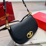 Valentino Garavani Ohval Shoulder Bag Black 28Cm 5W2B0N88Cvc 0No - Image 4