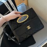 Chanel Clutch And Gold Plated Metal In Black 25Cm As5038 B17663 94305 - Image 8