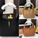 Saint Laurent Le 5 À 7 Bea In Suede Black 55Cm - Image 4