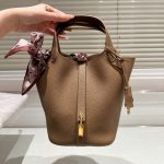 Hermes Picotin Lock 18 Bag Etoupe With Gold 18Cm H056289Cc18 - Image 3