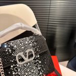 Valentino Garavani Mini Vsling Handbag With Sparkling Embroidery Black 19Cm - Image 4