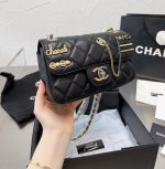 Chanel Quilted Mini Coco Clips Flap Gold And Ruthenium Hardware Black 20Cm - Image 3