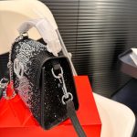 Valentino Garavani Mini Vsling Handbag With Sparkling Embroidery Black 19Cm - Image 5