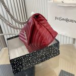 Saint Laurent Loulou Small Chain Bag Wine Red 25cm - Image 5