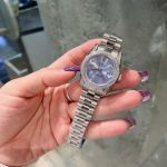 Rolex Datejust Diamond Bezel Oyster White Gold Purple 31mm - Image 5