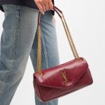 Saint Laurent Calypso Small In Plunged Rouge Merlot 27Cm 734153Aacqo6268 - Image 4