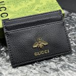 Gucci Animalier Leather Card Case Black 10cm 523685 Dj20t 1000 - Image 3