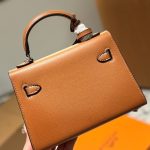 Hermès Mini Kelly Epsom Silver Buckle Brown 20Cm - Image 5