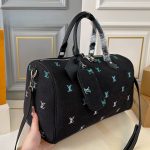 Louis Vuitton Keepall Bandoulière Black Denim 40cm - Image 7