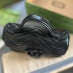 Gucci Gg Marmont Mini Top Handle Bag Black And Black 22Cm 702563 Dtdfv 1000 - Image 4