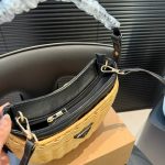 Prada Wicker And Leather Arqué Bag Black 22Cm 1Bc202 2Cyf F0I55 V Ooo - Image 7