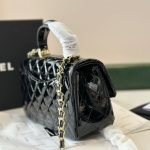 Chanel Mini Classic Handbag With Top Handle Black 20cm As2431 B18237 94305 - Image 7