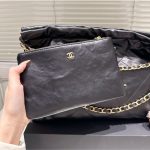Chanel 22 East West Bag Leather Black 39Cm - Image 7