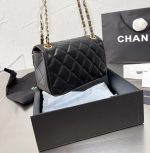 Chanel Quilted Mini Coco Clips Flap Gold And Ruthenium Hardware Black 20Cm - Image 8