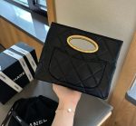 Chanel Clutch And Gold Plated Metal In Black 25Cm As5038 B17663 94305 - Image 5