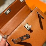 Hermès Mini Kelly Epsom Silver Buckle Brown 20Cm - Image 6