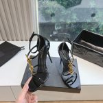 Saint Laurent Cassandra Sandals In Black 6301091tvkk1000 - Image 6
