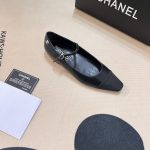 Chanel Square Toe Ballet Flats Black - Image 7