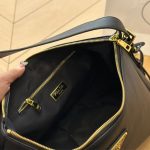 Prada Aimée Large Leather Shoulder Bag Black 39Cm 1Bc228 2Cys F0002 V Lvm - Image 5