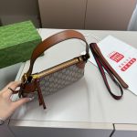 Gucci Gg Emblem Super Mini Shoulder Bag Beige And Brown 24Cm 820696 Fad6L 9758 - Image 5