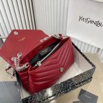 Saint Laurent Loulou Small Chain Bag Wine Red 25cm - Image 6