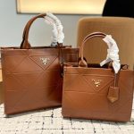 Prada Small Symbole Bag With Topstitching Caramel 28cm 1ba379 Ask F03oe V Oco - Image 5