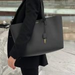 Saint Laurent Shopping In Leather Tote Bag Black 33Cm 600281Csv0J1000 - Image 8