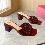 Valentino Vlogo Signature Slide Sandal Burgundy - Image 6