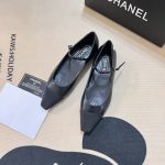 Chanel Square Toe Ballet Flats Black - Image 8