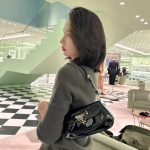 Prada Cleo Bag In Brushed Leather With Triangle Logo Black 24cm - Image 7