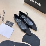 Chanel Square Toe Ballet Flats Black - Image 9