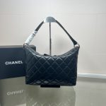 Chanel Maxi Size Hobo Bag Black Leather And Gold Tone Metal Black 27Cm As4339 B13833 94305 - Image 10