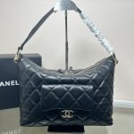 Chanel Maxi Size Hobo Bag Black Leather And Gold Tone Metal Black 27Cm As4339 B13833 94305 - Image 11