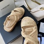 Chanel Rope Sandals Strap Biege - Image 5