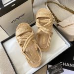 Chanel Rope Sandals Strap Biege - Image 6