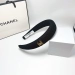 Chanel Cc Tweed Headband With Gold Hardware Black - Image 3