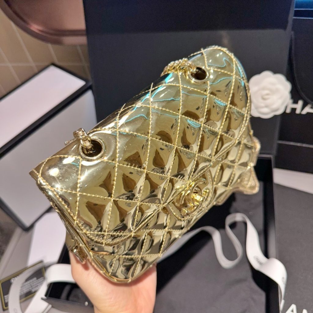 Chanel Mini Flap Bag Star Coin Purse Yellow Gold 20Cm As4646 B14873 Nt671 - Image 7