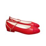 Chanel Interlocking Cc Logo Ballet Flats Red - Image 12