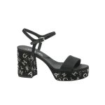 Chanel Sandal Pump Stone Beads Black Silver G45365 B15306 Nu665 - Image 7